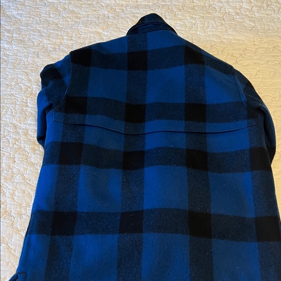 Filson Lined Mackinaw Wool Cape Coat - Cobalt/Black Small [Preowned - Excellent] - Picture 7 of 7
